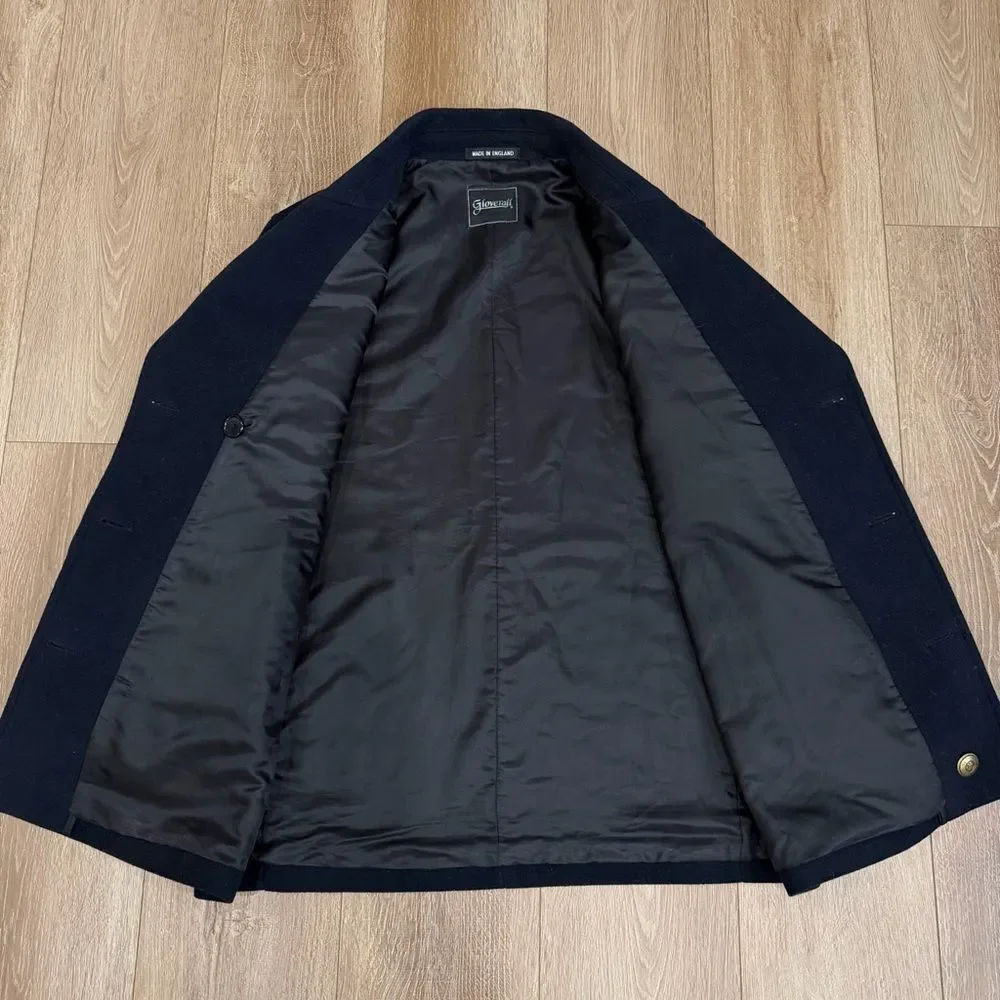 Gloverall Wool Blend Peacoat Double Breasted Military Style Coat FR 44 US 12